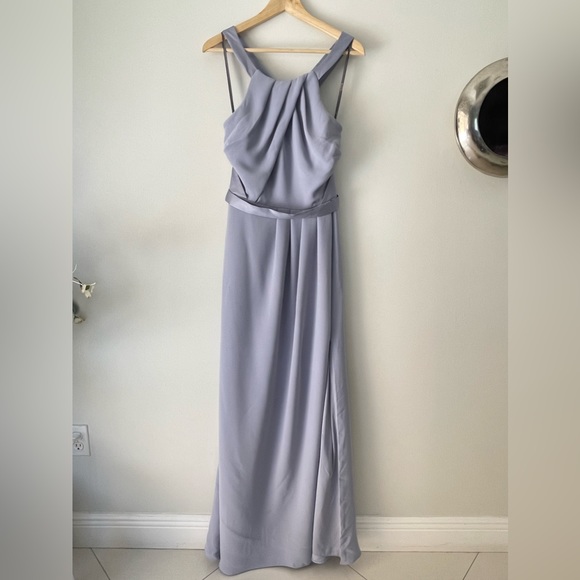 NWT Vera Wang White Halter Dress Gown - Picture 2 of 14